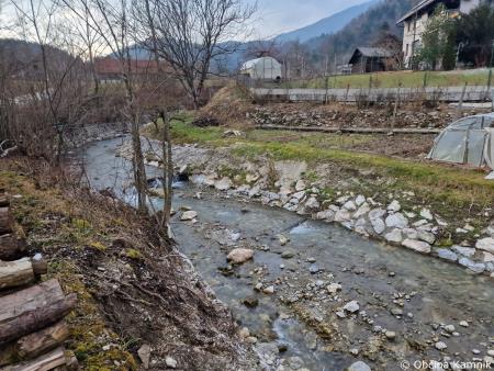 Sanacijska obnova vodotokov in hudournikov po poplavah na Krivčevem (2)